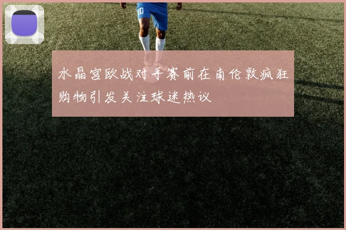 水晶宫欧战对手赛前在南伦敦疯狂购物引发关注球迷热议