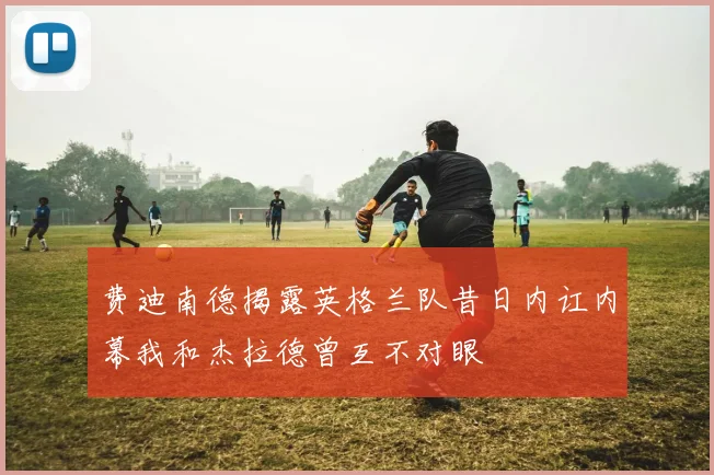 费迪南德揭露英格兰队昔日内讧内幕我和杰拉德曾互不对眼